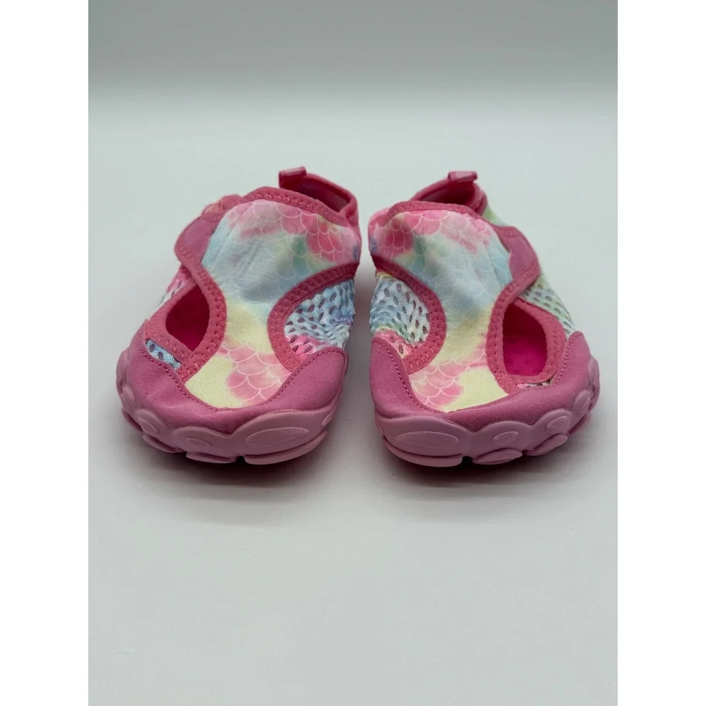 Kids Pink Mermaid Scale Water Shoes Mesh Aqua Socks Beach Pool Size Toddler 8